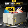 image:imageMIKKUPPA Car Trunk Organizer  75L Collapsible Trunk Organizer with Lid Sturdy Car Storage for SUV Auto Truck Van with Adjustable Straps and Non Slip Bottom BlackWhite