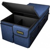 image:imageMIKKUPPA Car Trunk Organizer  75L Collapsible Trunk Organizer with Lid Sturdy Car Storage for SUV Auto Truck Van with Adjustable Straps and Non Slip Bottom BlackBlue