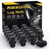 image:imageMIKKUPPA 4PCS M14x15 OEM Lug Nuts  Replacement for Chevy Silverado Suburban Tahoe GMC Sierra 1500 Yukon Buick Cadillac Dodge Chrysler OEM Factory Wheel Chrome Closed End OnePiece Tire NutBlack