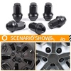 image:imageMIKKUPPA 4PCS M14x15 OEM Lug Nuts  Replacement for Chevy Silverado Suburban Tahoe GMC Sierra 1500 Yukon Buick Cadillac Dodge Chrysler OEM Factory Wheel Chrome Closed End OnePiece Tire NutBlack