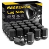 image:imageMIKKUPPA 4PCS M14x15 OEM Lug Nuts  Replacement for Chevy Silverado Suburban Tahoe GMC Sierra 1500 Yukon Buick Cadillac Dodge Chrysler OEM Factory Wheel Chrome Closed End OnePiece Tire NutBlack