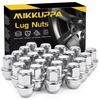 image:imageMIKKUPPA 4PCS M14x15 OEM Lug Nuts  Replacement for Chevy Silverado Suburban Tahoe GMC Sierra 1500 Yukon Buick Cadillac Dodge Chrysler OEM Factory Wheel Chrome Closed End OnePiece Tire NutSilver