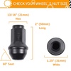 image:imageMIKKUPPA 4PCS M14x15 OEM Lug Nuts  Replacement for Chevy Silverado Suburban Tahoe GMC Sierra 1500 Yukon Buick Cadillac Dodge Chrysler OEM Factory Wheel Chrome Closed End OnePiece Tire NutBlack