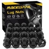 image:imageMIKKUPPA 4PCS M14x15 OEM Lug Nuts  Replacement for Chevy Silverado Suburban Tahoe GMC Sierra 1500 Yukon Buick Cadillac Dodge Chrysler OEM Factory Wheel Chrome Closed End OnePiece Tire NutBlack