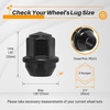 image:imageMIKKUPPA 4PCS M14x15 OEM Lug Nuts  Replacement for Chevy Silverado Suburban Tahoe GMC Sierra 1500 Yukon Buick Cadillac Dodge Chrysler OEM Factory Wheel Chrome Closed End OnePiece Tire NutBlack