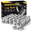 image:imageMIKKUPPA 4PCS M14x15 OEM Lug Nuts  Replacement for Chevy Silverado Suburban Tahoe GMC Sierra 1500 Yukon Buick Cadillac Dodge Chrysler OEM Factory Wheel Chrome Closed End OnePiece Tire NutSilver