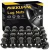 image:imageMIKKUPPA 4PCS M14x15 OEM Lug Nuts  Replacement for Chevy Silverado Suburban Tahoe GMC Sierra 1500 Yukon Buick Cadillac Dodge Chrysler OEM Factory Wheel Chrome Closed End OnePiece Tire NutBlack