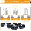 image:imageMIKKUPPA 4PCS M14x15 OEM Lug Nuts  Replacement for Chevy Silverado Suburban Tahoe GMC Sierra 1500 Yukon Buick Cadillac Dodge Chrysler OEM Factory Wheel Chrome Closed End OnePiece Tire NutBlack