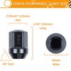 image:imageMIKKUPPA 4PCS M14x15 OEM Lug Nuts  Replacement for Chevy Silverado Suburban Tahoe GMC Sierra 1500 Yukon Buick Cadillac Dodge Chrysler OEM Factory Wheel Chrome Closed End OnePiece Tire NutBlack