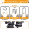 image:imageMIKKUPPA 4PCS M14x15 OEM Lug Nuts  Replacement for Chevy Silverado Suburban Tahoe GMC Sierra 1500 Yukon Buick Cadillac Dodge Chrysler OEM Factory Wheel Chrome Closed End OnePiece Tire NutBlack