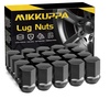 image:imageMIKKUPPA 4PCS M14x15 OEM Lug Nuts  Replacement for Chevy Silverado Suburban Tahoe GMC Sierra 1500 Yukon Buick Cadillac Dodge Chrysler OEM Factory Wheel Chrome Closed End OnePiece Tire NutBlack