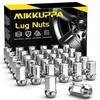 image:imageMIKKUPPA 4PCS M14x15 OEM Lug Nuts  Replacement for Chevy Silverado Suburban Tahoe GMC Sierra 1500 Yukon Buick Cadillac Dodge Chrysler OEM Factory Wheel Chrome Closed End OnePiece Tire NutSilver