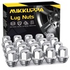 image:imageMIKKUPPA 4PCS M14x15 OEM Lug Nuts  Replacement for Chevy Silverado Suburban Tahoe GMC Sierra 1500 Yukon Buick Cadillac Dodge Chrysler OEM Factory Wheel Chrome Closed End OnePiece Tire NutSilver