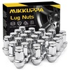 image:imageMIKKUPPA 4PCS M14x15 OEM Lug Nuts  Replacement for Chevy Silverado Suburban Tahoe GMC Sierra 1500 Yukon Buick Cadillac Dodge Chrysler OEM Factory Wheel Chrome Closed End OnePiece Tire NutSilver