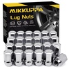 image:imageMIKKUPPA 4PCS M14x15 OEM Lug Nuts  Replacement for Chevy Silverado Suburban Tahoe GMC Sierra 1500 Yukon Buick Cadillac Dodge Chrysler OEM Factory Wheel Chrome Closed End OnePiece Tire NutSilver