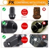 image:imageMIKKUPPA 4PCS M14x15 OEM Lug Nuts  Replacement for Chevy Silverado Suburban Tahoe GMC Sierra 1500 Yukon Buick Cadillac Dodge Chrysler OEM Factory Wheel Chrome Closed End OnePiece Tire NutBlack