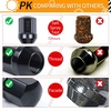 image:imageMIKKUPPA 4PCS M14x15 OEM Lug Nuts  Replacement for Chevy Silverado Suburban Tahoe GMC Sierra 1500 Yukon Buick Cadillac Dodge Chrysler OEM Factory Wheel Chrome Closed End OnePiece Tire NutBlack