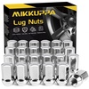 image:imageMIKKUPPA 4PCS M14x15 OEM Lug Nuts  Replacement for Chevy Silverado Suburban Tahoe GMC Sierra 1500 Yukon Buick Cadillac Dodge Chrysler OEM Factory Wheel Chrome Closed End OnePiece Tire NutSilver