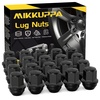 image:imageMIKKUPPA 4PCS M14x15 OEM Lug Nuts  Replacement for Chevy Silverado Suburban Tahoe GMC Sierra 1500 Yukon Buick Cadillac Dodge Chrysler OEM Factory Wheel Chrome Closed End OnePiece Tire NutBlack