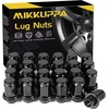 image:imageMIKKUPPA M12x15 Mag Lug Nuts  Replacement for Toyota Avalon Camry Corolla Highlander RAV4 Sienna Matrix Prius Venza Crown OEM Factory Wheels Black 4PCS Tire Nuts with WasherBlack