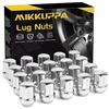 image:imageMIKKUPPA 4PCS M14x15 OEM Lug Nuts  Replacement for Chevy Silverado Suburban Tahoe GMC Sierra 1500 Yukon Buick Cadillac Dodge Chrysler OEM Factory Wheel Chrome Closed End OnePiece Tire NutSilver