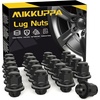 image:imageMIKKUPPA M12x15 Mag Lug Nuts  Replacement for Toyota Avalon Camry Corolla Highlander RAV4 Sienna Matrix Prius Venza Crown OEM Factory Wheels Black 4PCS Tire Nuts with WasherBlack