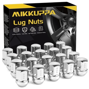 image:imageMIKKUPPA 4PCS M14x15 OEM Lug Nuts  Replacement for Chevy Silverado Suburban Tahoe GMC Sierra 1500 Yukon Buick Cadillac Dodge Chrysler OEM Factory Wheel Chrome Closed End OnePiece Tire NutSilver
