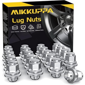 image:imageMIKKUPPA M12x15 Mag Lug Nuts  Replacement for Toyota Avalon Camry Corolla Highlander RAV4 Sienna Matrix Prius Venza Crown OEM Factory Wheels Black 4PCS Tire Nuts with WasherSilver