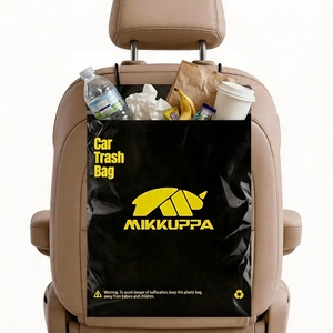 image:imageMIKKUPPA Disposable Car Trash Bags  Black 50 Count Hanging Garbage Bag  2 Gallon Large Capacity 5 Mil Thick Leakproof Easy Tear Roll Headrest Mount for Car SUV Truck Travel amp Road TripBlack
