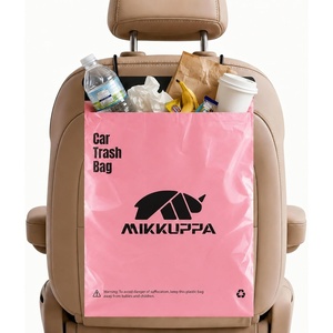 image:imageMIKKUPPA Disposable Car Trash Bags  Black 50 Count Hanging Garbage Bag  2 Gallon Large Capacity 5 Mil Thick Leakproof Easy Tear Roll Headrest Mount for Car SUV Truck Travel amp Road TripPink